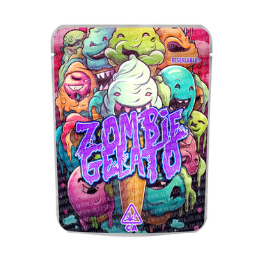 Zombie Gelato Mylar Pouches Pre - Labeled - 3.5g (1/8oz)