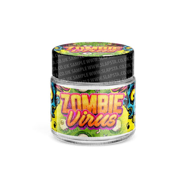 Zombie Virus Glass Jars Pre - Labeled - 3.5grams (1/8oz)