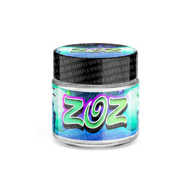ZOZ Glass Jars Pre - Labeled - 3.5grams (1/8oz)