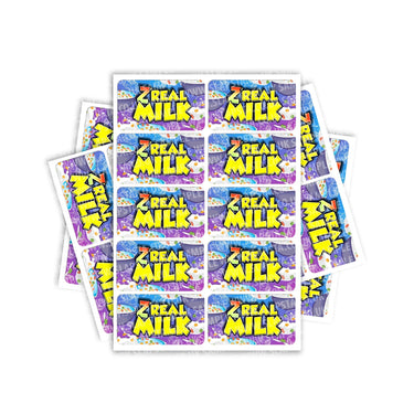 Zreal Milk Rectangle / Pre - Roll Labels - Pre - Roll (10.16cm x 6.7cm)
