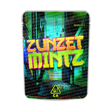 Zunzet Mintz Mylar Pouches Pre - Labeled - 3.5g (1/8oz)