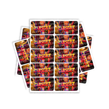 Zunzet Rectangle / Pre - Roll Labels - Pre - Roll (10.16cm x 6.7cm)