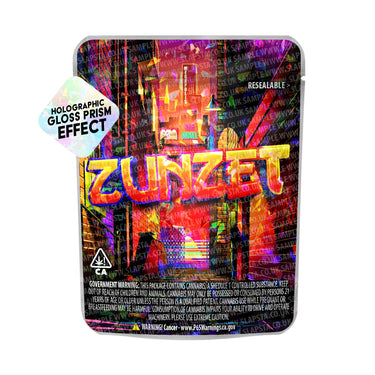 Zunzet SFX Mylar Pouches Pre - Labeled - 3.5g (1/8oz)