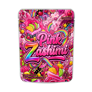 Pink Zashimi Mylar Sticker Packs