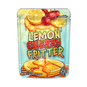 Lemon Cherry Fritter Mylar Pouches Pre-Labeled