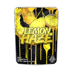 Lemon Haze Mylar Pouches Pre-Labeled