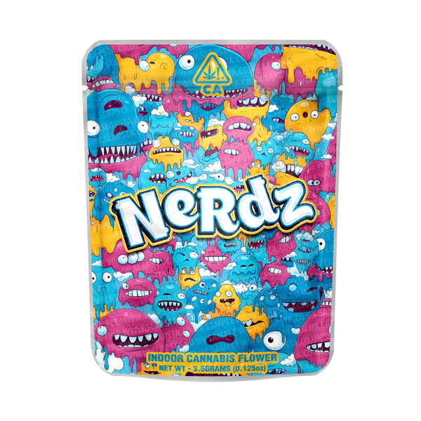 Nerdz Mylar Pouches Pre-Labeled