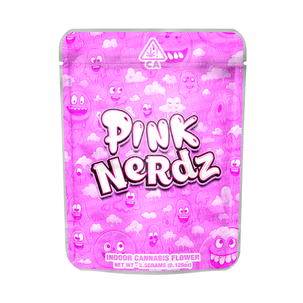 Pink Nerdz Mylar Pouches Pre-Labeled