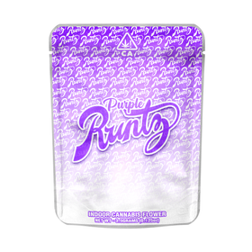 Purple Runts Mylar Pouches Pre-Labeled