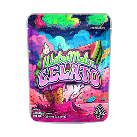 Watermelon Gelato Pouches Pre-Labeled