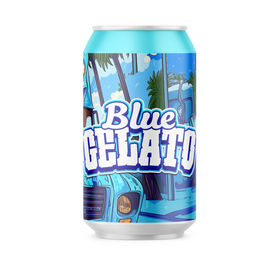 Blue Gelato Plastic Soda Cans