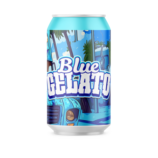 Blue Gelato Plastic Soda Cans