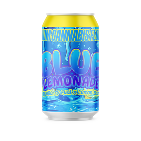 Blue Lemonade Plastic Soda Cans