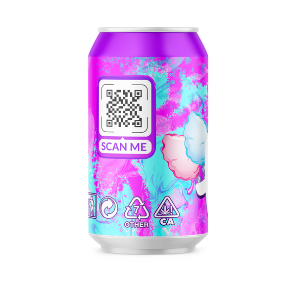 'Hiygo' Cotton Candy Plastic Soda Cans