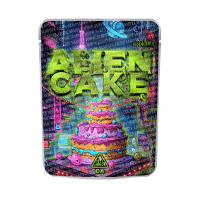 Alien Cake Mylar Pouches Pre-Labeled