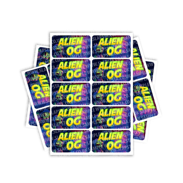 Alien OG Rectangle / Pre - Roll Labels - SLAPSTA