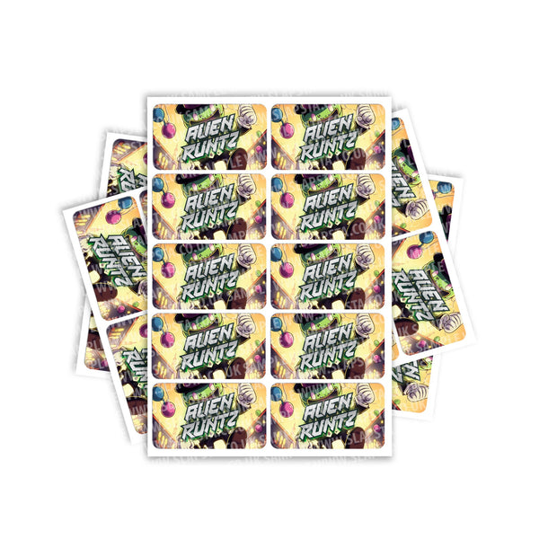 Alien Runtz Rectangle / Pre - Roll Labels - SLAPSTA