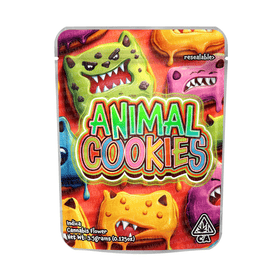 Animal Cookies Mylar Pouches Pre-Labeled