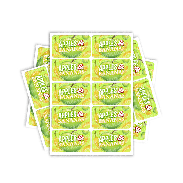 Apples And Bananas Rectangle / Pre - Roll Labels - SLAPSTA