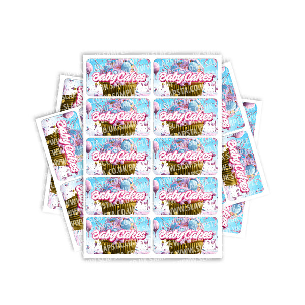 Baby Cakes Rectangle / Pre - Roll Labels - SLAPSTA