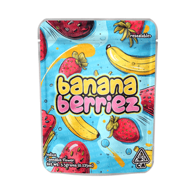 Banana Berriez Mylar Pouches Pre-Labeled