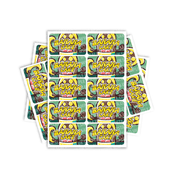 Banana Cake Rectangle / Pre - Roll Labels - SLAPSTA