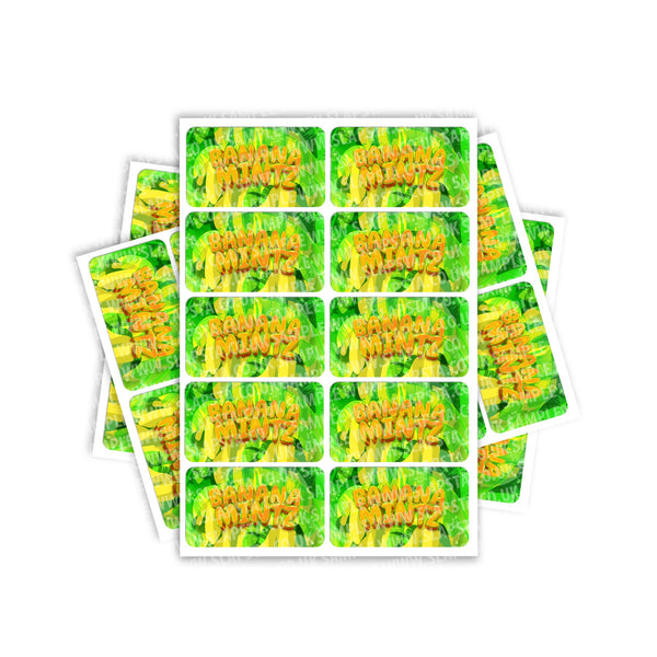 Banana Mints Rectangle / Pre - Roll Labels - SLAPSTA