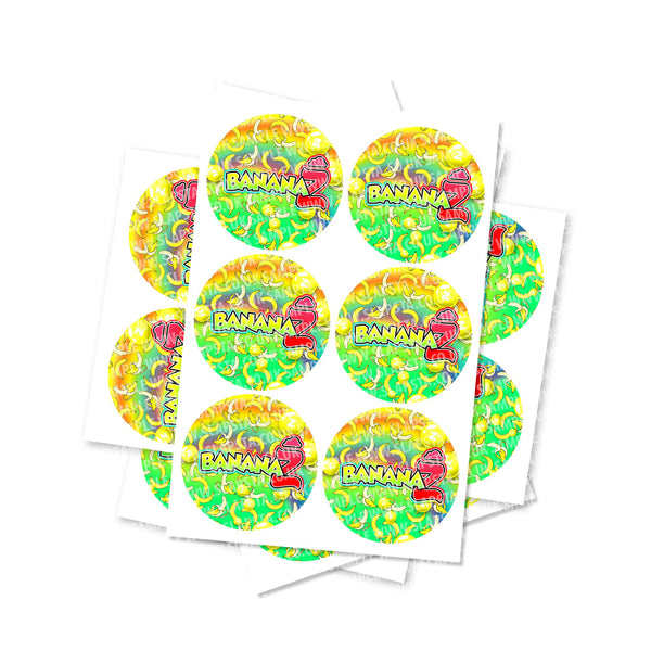 Banana Z Circular Stickers - 2.5cm / 25pcs