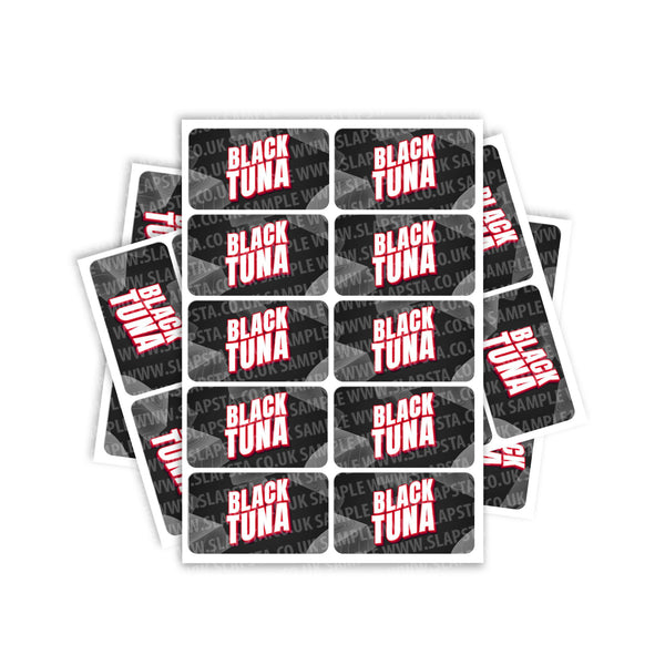 Black Tuna Rectangle / Pre - Roll Labels - SLAPSTA