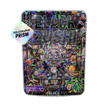 Black Zushi Mylar Sticker Packs - SLAPSTA
