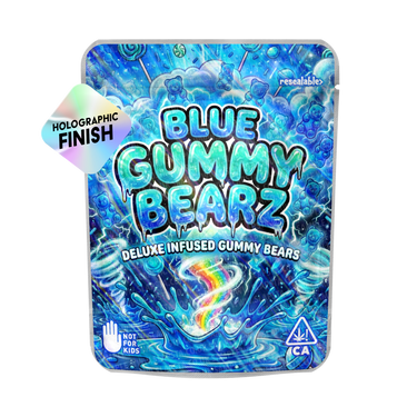 Blue Gummy Bearz Mylar Sticker Packs - SLAPSTA