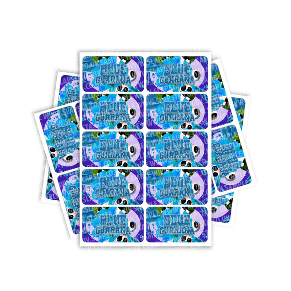 Blue Gurana Rectangle / Pre - Roll Labels - SLAPSTA