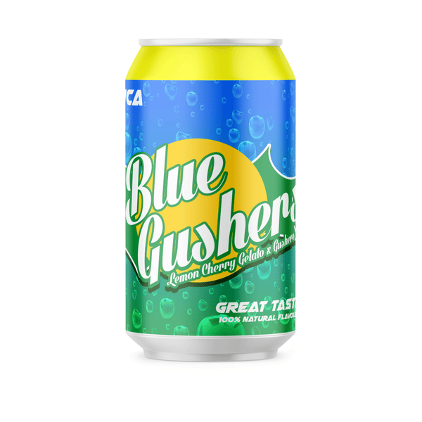 Blue Gushers Plastic Soda Cans - SLAPSTA