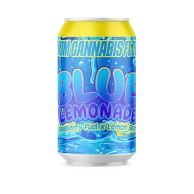 Blue Lemonade Plastic Soda Cans
