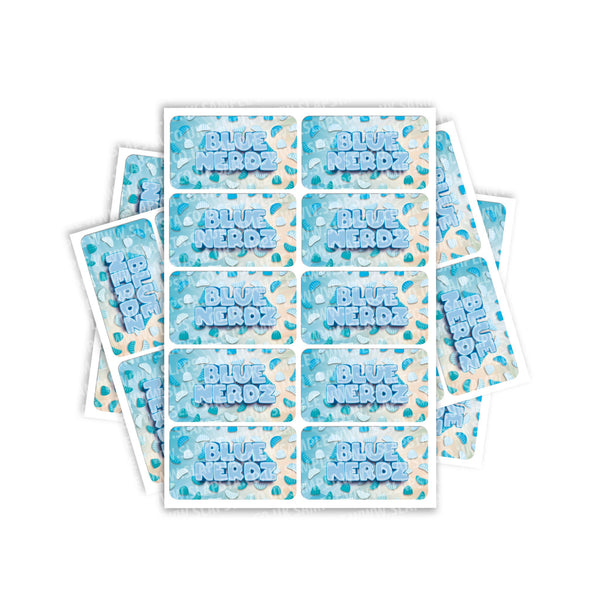 Blue Nerds Rectangle / Pre - Roll Labels - SLAPSTA