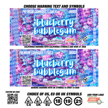Blueberry Bubblegum UV Miron Jars - SLAPSTA