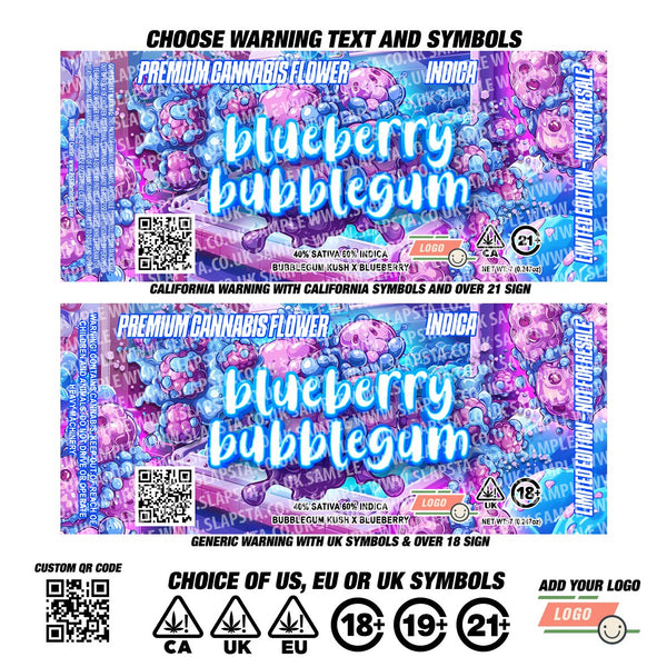 Blueberry Bubblegum UV Miron Jars - SLAPSTA