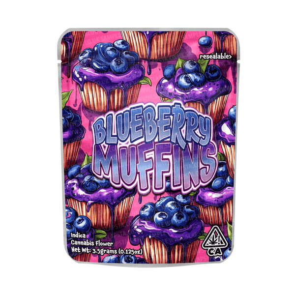 Blueberry Muffins Mylar Pouches Pre - Labeled - SLAPSTA