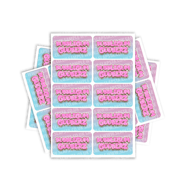 Bubblegum Gooberz Rectangle / Pre - Roll Labels - SLAPSTA