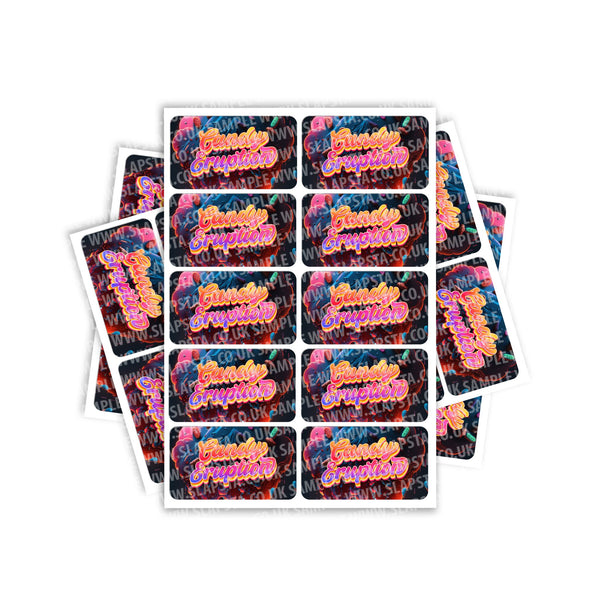 Candy Eruption Rectangle / Pre - Roll Labels - SLAPSTA