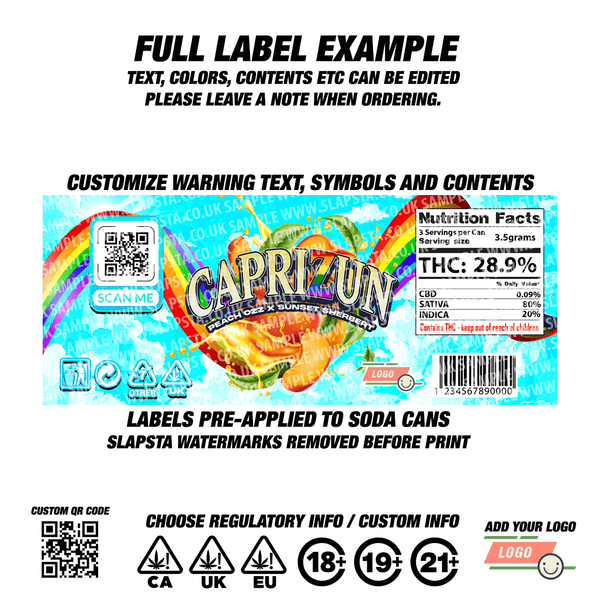 Capri - Zun Plastic Soda Cans - SLAPSTA