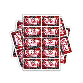 Étiquette pré-enroulée Cherry Gorilla Rectangle