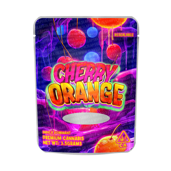 Cherry Orange Mylar Pouches Pre - Labeled - SLAPSTA