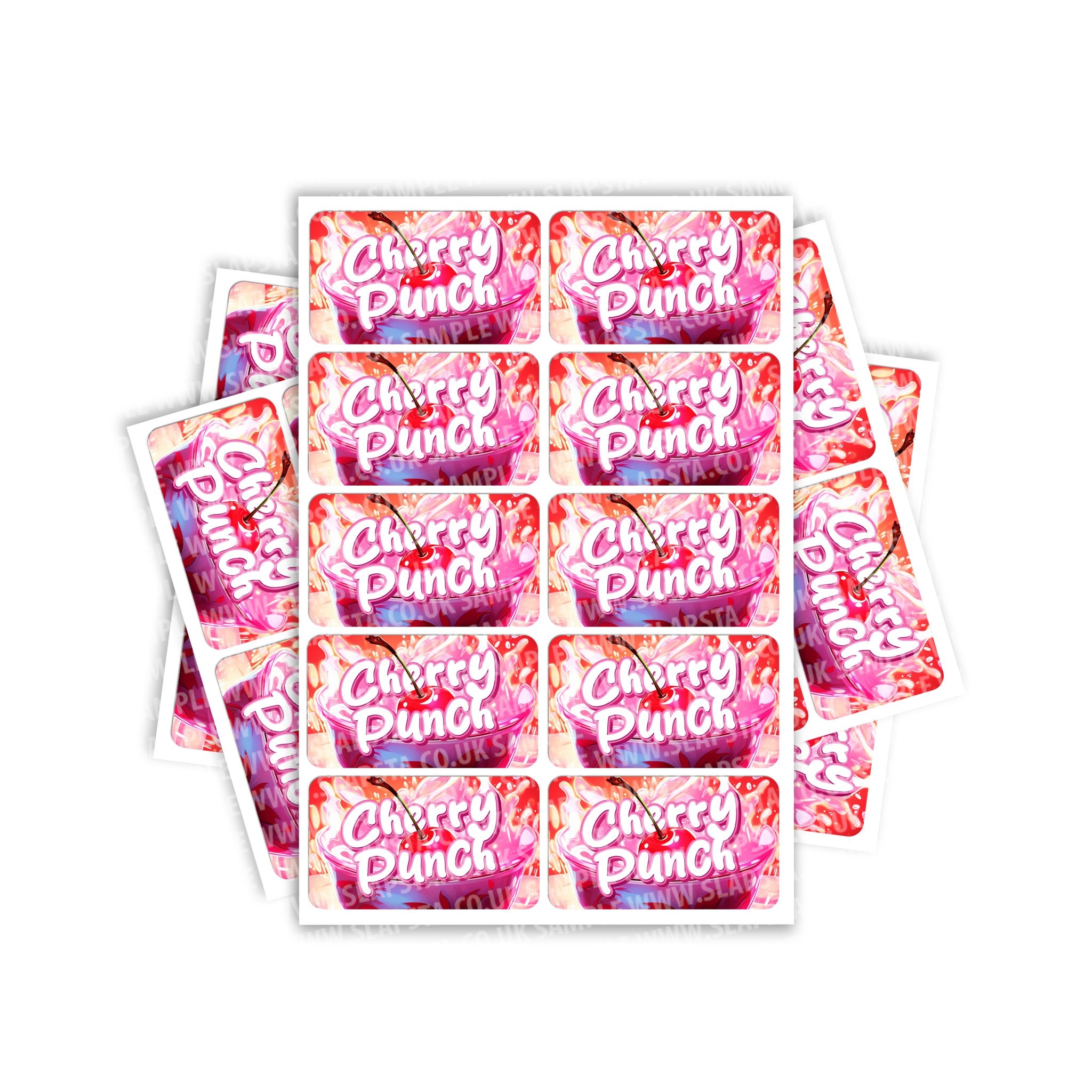 Cherry Punch Rectangle / Pre-Roll Label - SLAPSTA