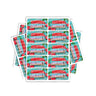 Cherry Sherbet Rectangle / Pre - Roll Label - Pre - Roll (10.16cm x 6.7cm)