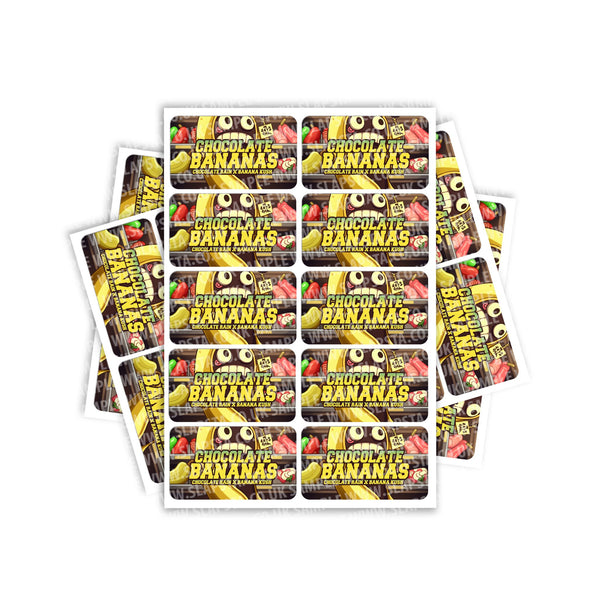 Chocolate Bananas Rectangle / Pre - Roll Label - SLAPSTA