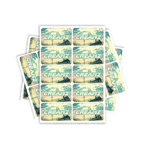 Creams Rectangle / Pre-Roll Label - Pre-Roll (10.16cm x 6.7cm) / 10