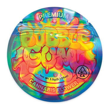 Custom Circle 3.5g (1/8 Ounce) Mylar Sticker Bags - SLAPSTA