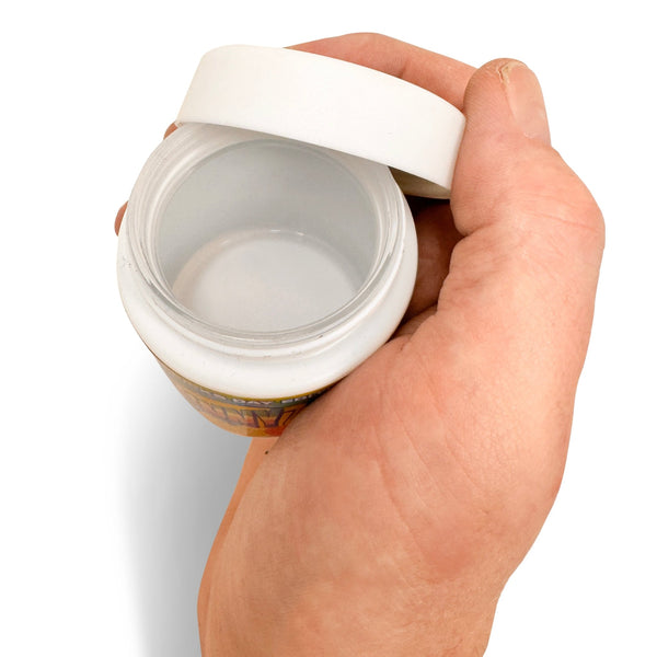 Custom Matte White 7g (Quarter Ounce) Glass Jars - SLAPSTA