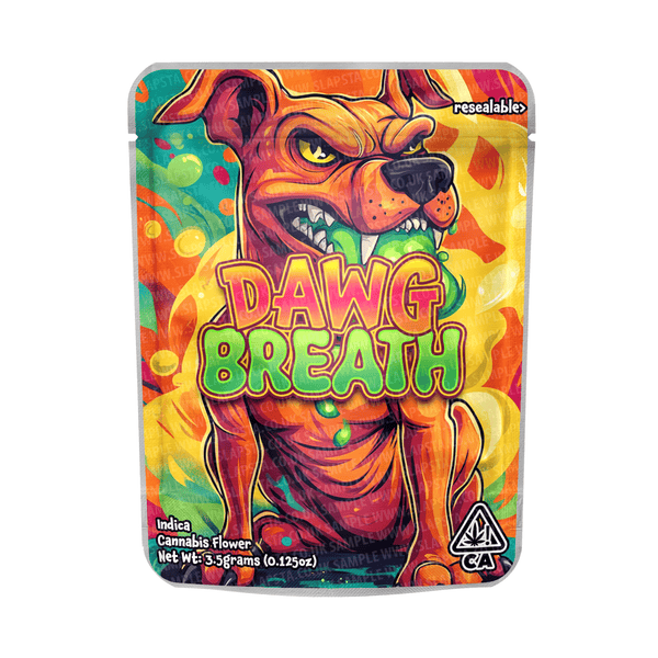 Dawg Breath Mylar Pouches Pre-Labeled - 3.5g (1/8oz) / No / 16pcs